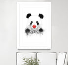 Clown panda by Solti Balázs on GIANT ART - black mixed media