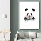 Clown panda by Solti Balázs on GIANT ART - black mixed media