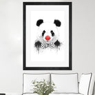 Clown panda by Solti Balázs on GIANT ART - black mixed media