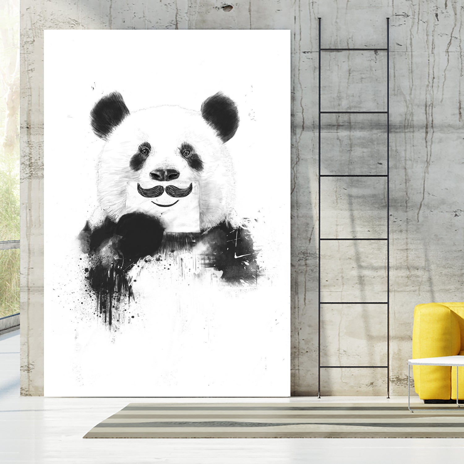 Funny panda by Solti Balázs on GIANT ART - white digital drawing