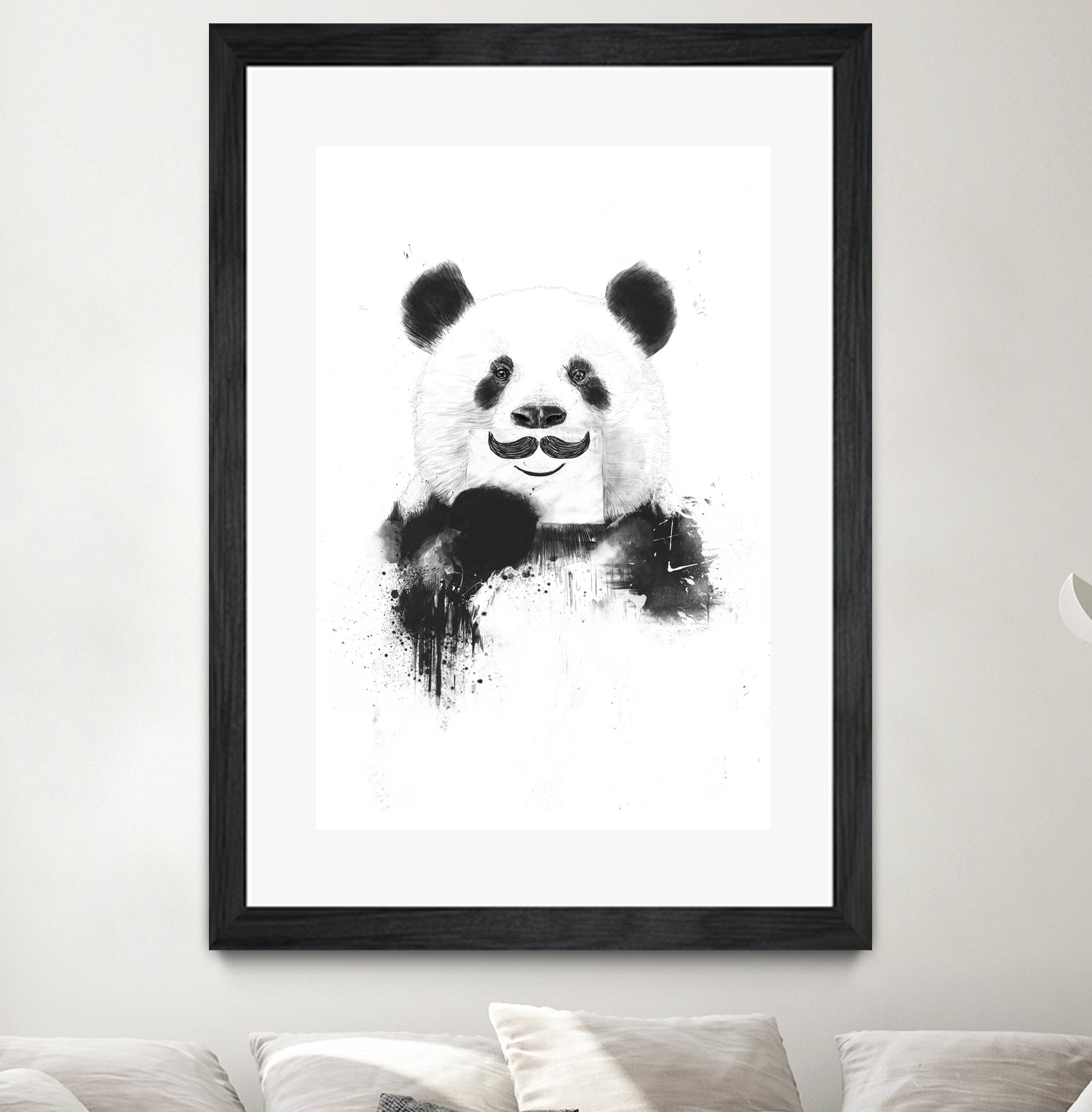 Funny panda by Solti Balázs on GIANT ART - white digital drawing