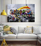 More Marvel & DC Superheroes Lunch Atop A Skyscraper by Dan Avenell on GIANT ART - gray digital painting