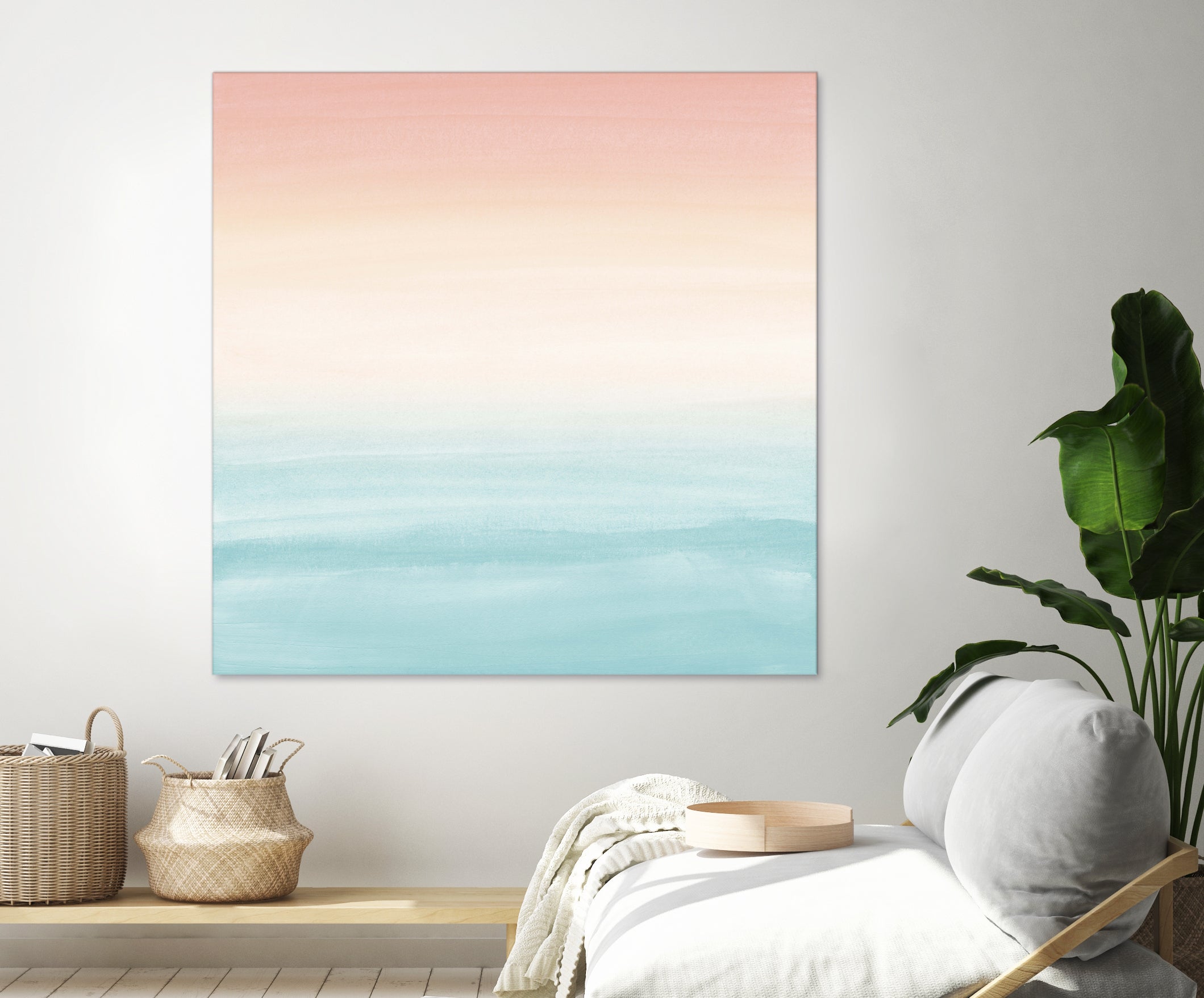 Touching Watercolor Abstract Beach Dream #3 #painting #decor by Anita & Bella Jantz on GIANT ART - orange digital painting