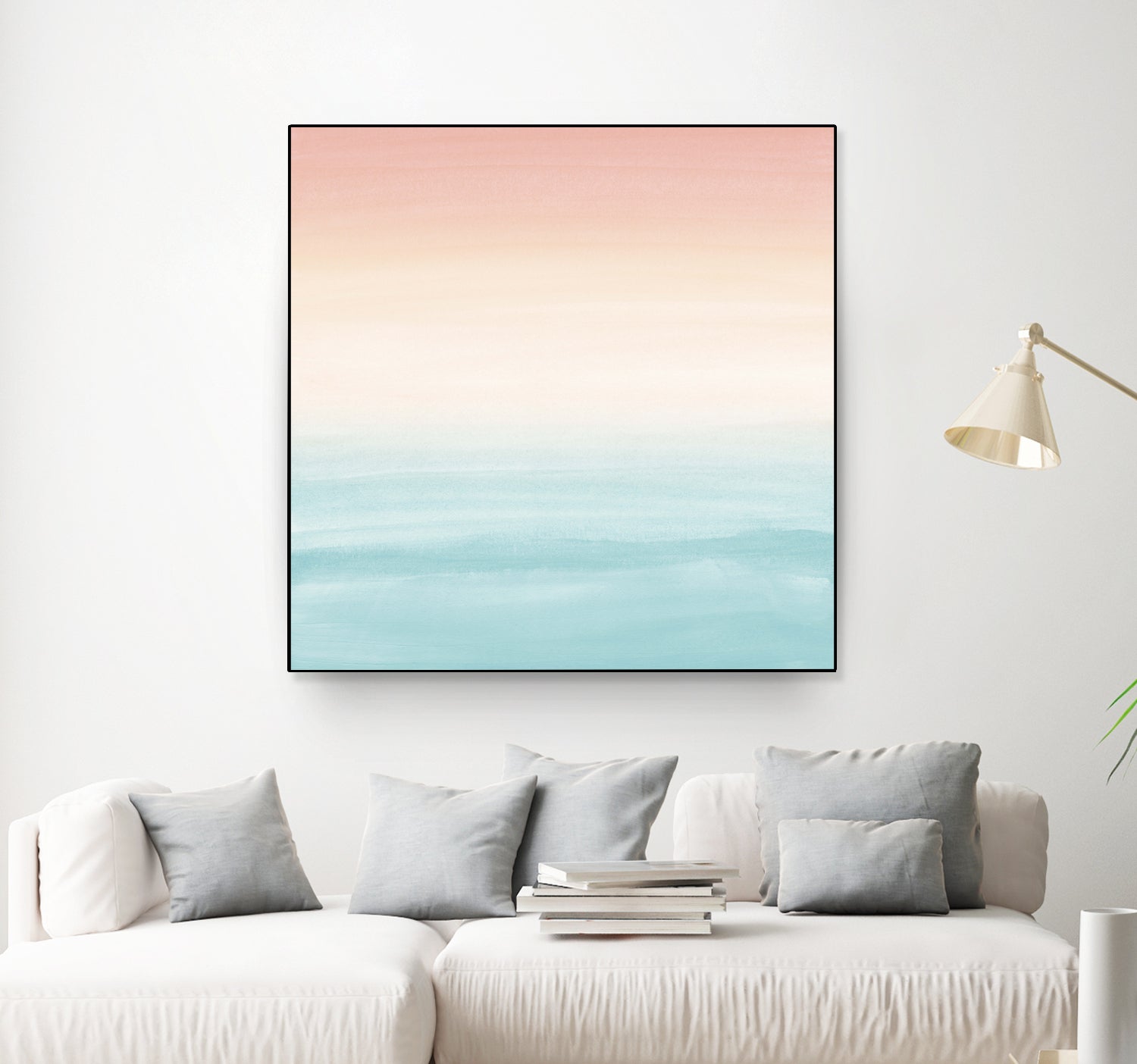 Touching Watercolor Abstract Beach Dream #3 #painting #decor by Anita & Bella Jantz on GIANT ART - orange digital painting