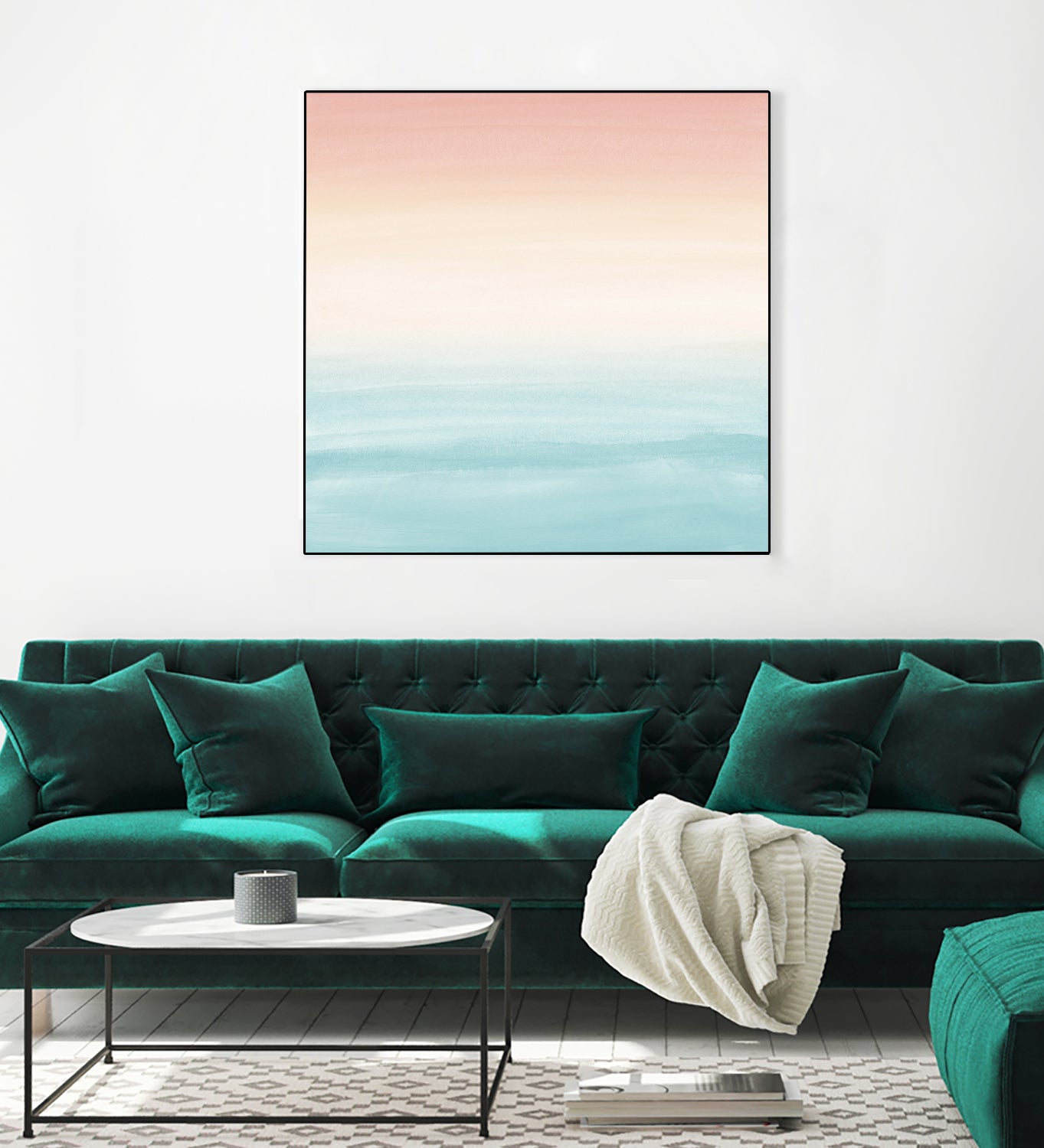 Touching Watercolor Abstract Beach Dream #3 #painting #decor by Anita & Bella Jantz on GIANT ART - orange digital painting