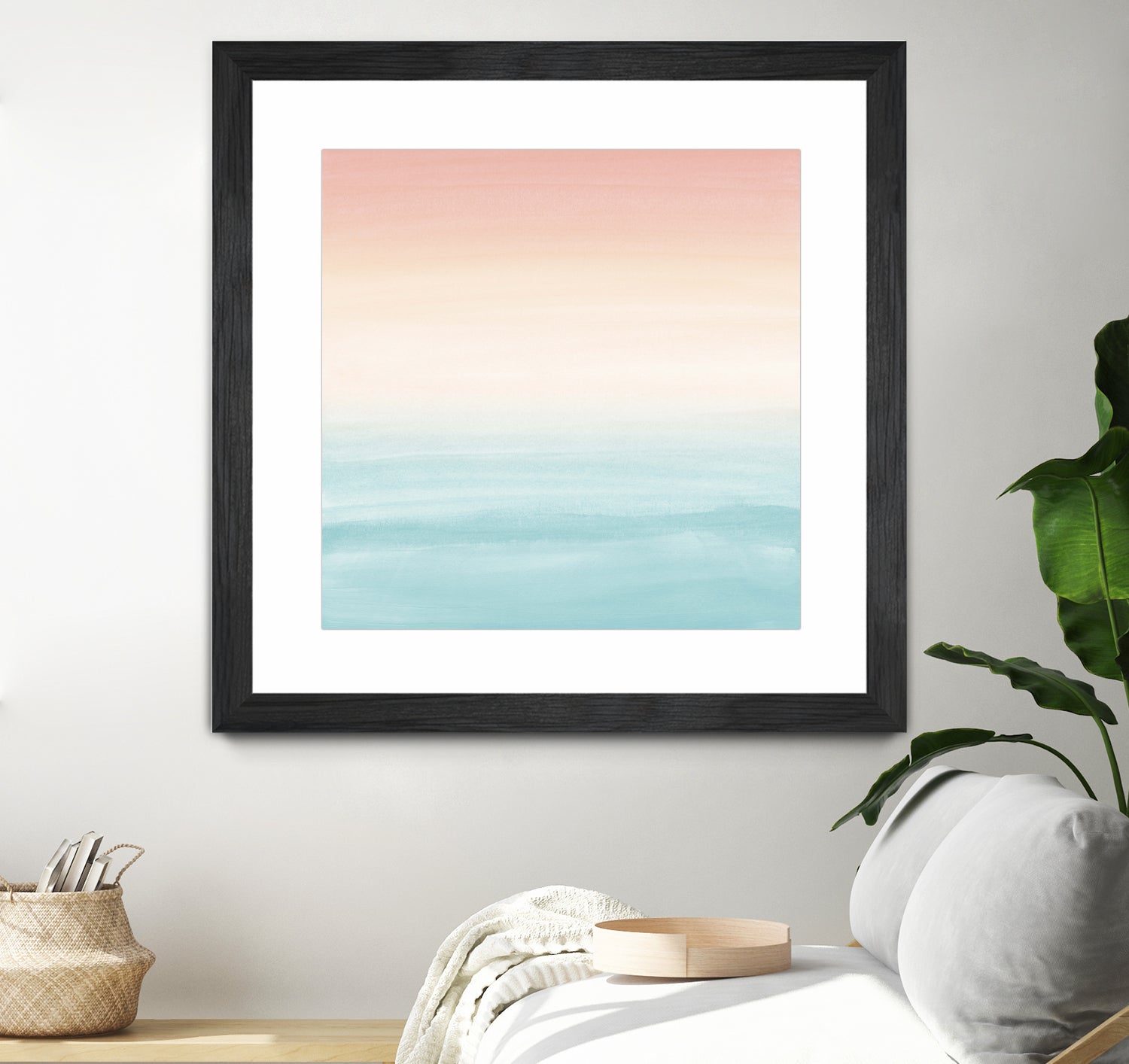 Touching Watercolor Abstract Beach Dream #3 #painting #decor by Anita & Bella Jantz on GIANT ART - orange digital painting