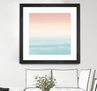 Touching Watercolor Abstract Beach Dream #3 #painting #decor by Anita & Bella Jantz on GIANT ART - orange digital painting