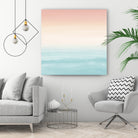 Touching Watercolor Abstract Beach Dream #3 #painting #decor by Anita & Bella Jantz on GIANT ART - orange digital painting