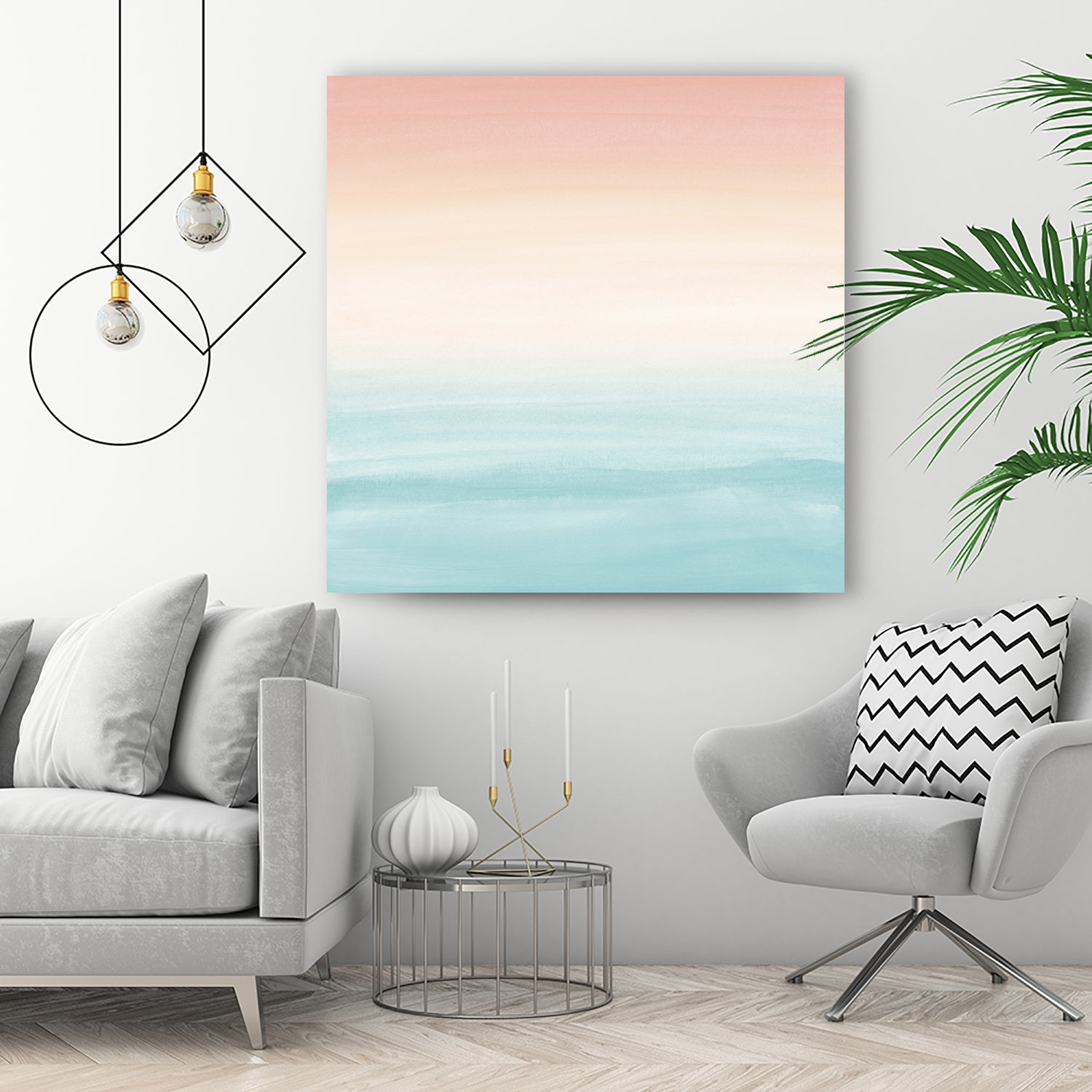 Touching Watercolor Abstract Beach Dream #3 #painting #decor by Anita & Bella Jantz on GIANT ART - orange digital painting