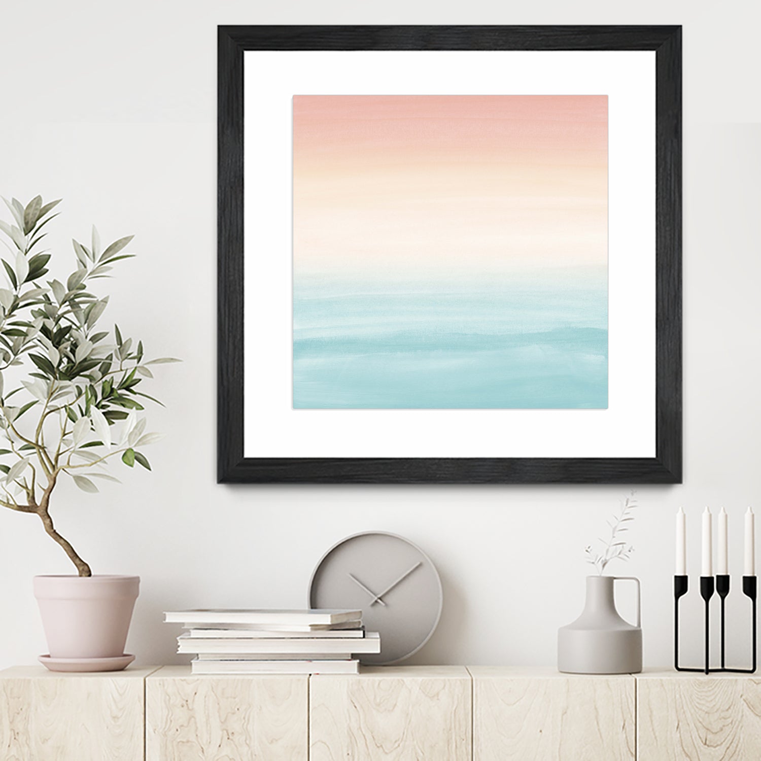 Touching Watercolor Abstract Beach Dream #3 #painting #decor by Anita & Bella Jantz on GIANT ART - orange digital painting