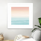 Touching Watercolor Abstract Beach Dream #3 #painting #decor by Anita & Bella Jantz on GIANT ART - orange digital painting