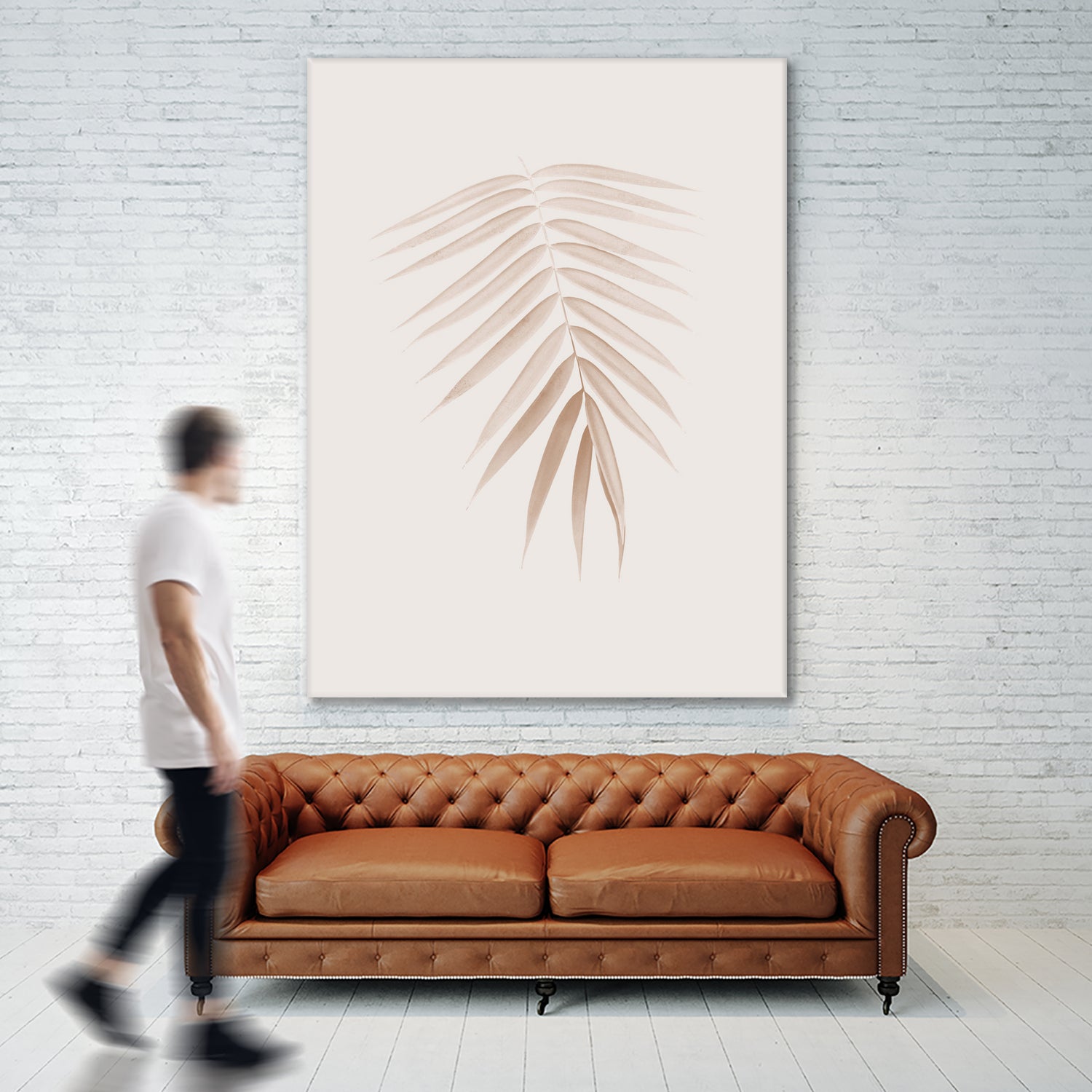 Palm Leaf Finesse #1 #minimal #tropical #decor #art by Anita & Bella Jantz on GIANT ART - brown photo illustration