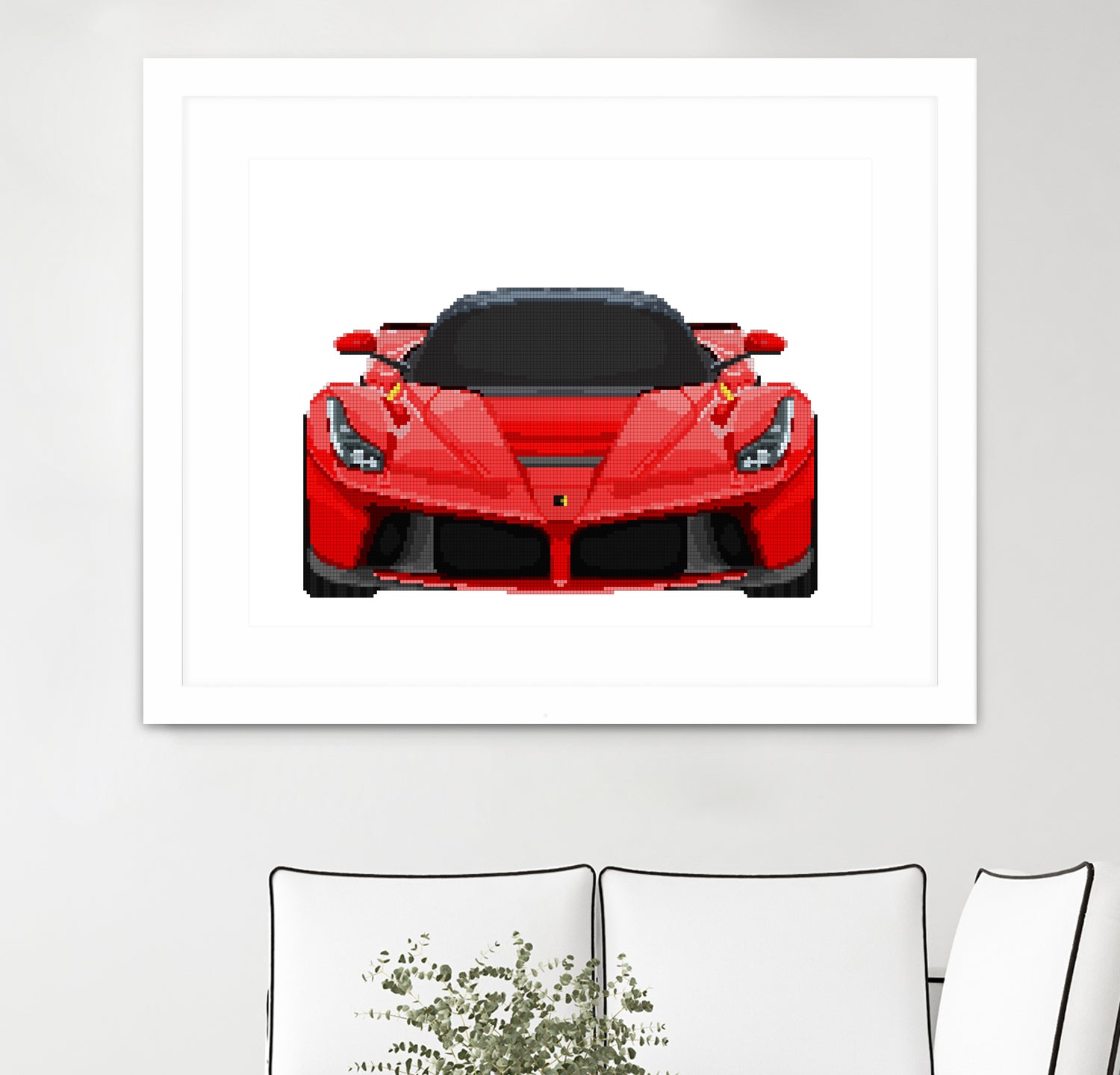 LaFerrari Mosaic by Cristian Mielu on GIANT ART - red digital drawing