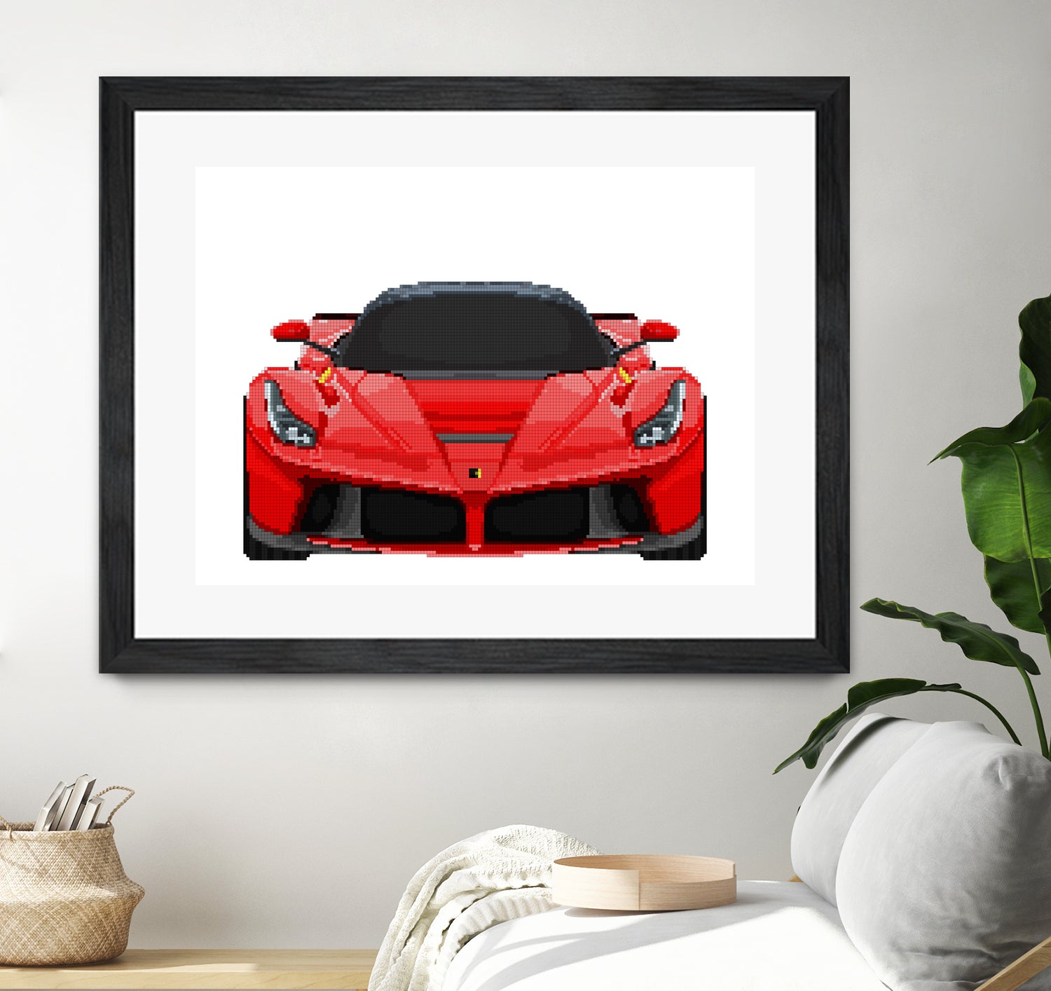 LaFerrari Mosaic by Cristian Mielu on GIANT ART - red digital drawing