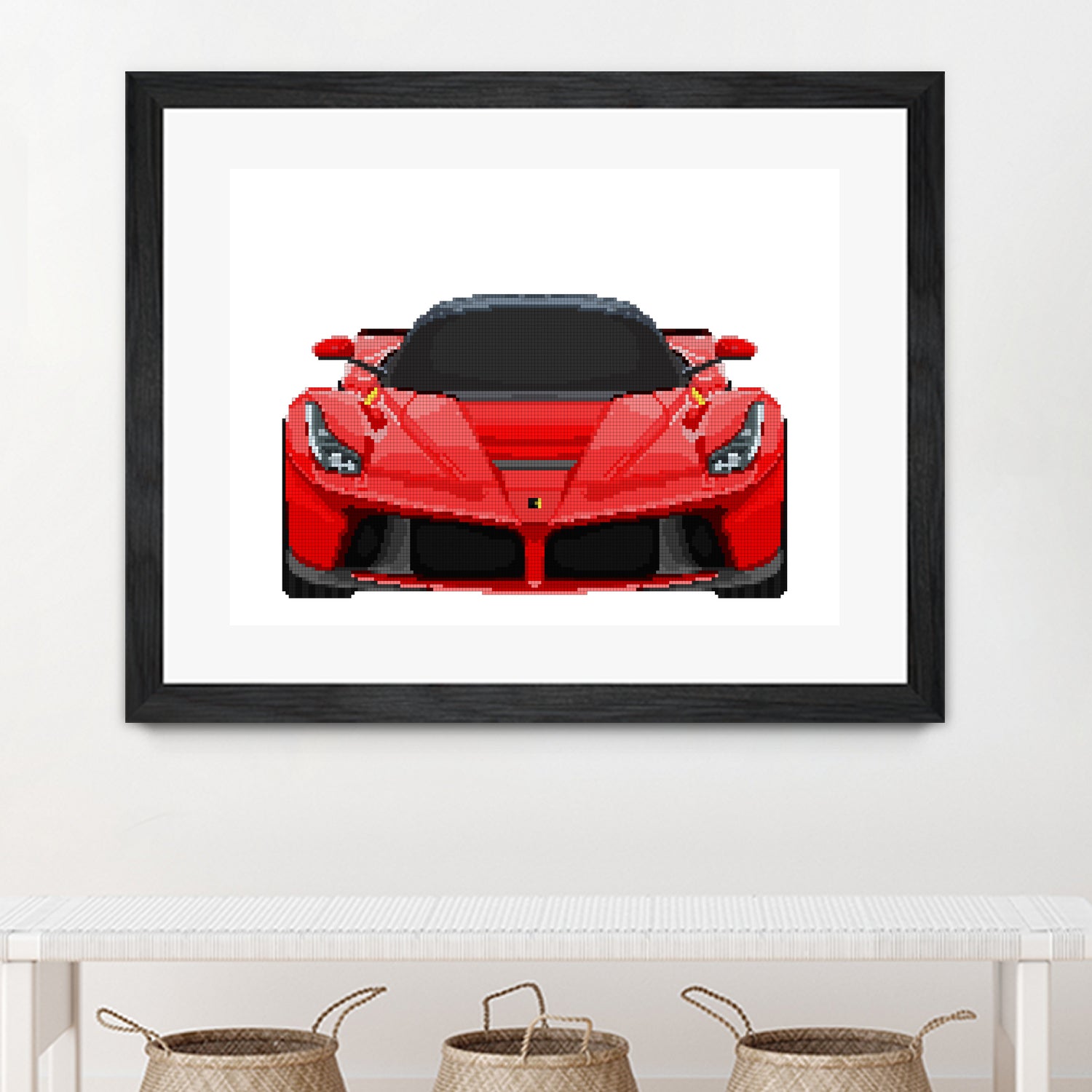 LaFerrari Mosaic by Cristian Mielu on GIANT ART - red digital drawing