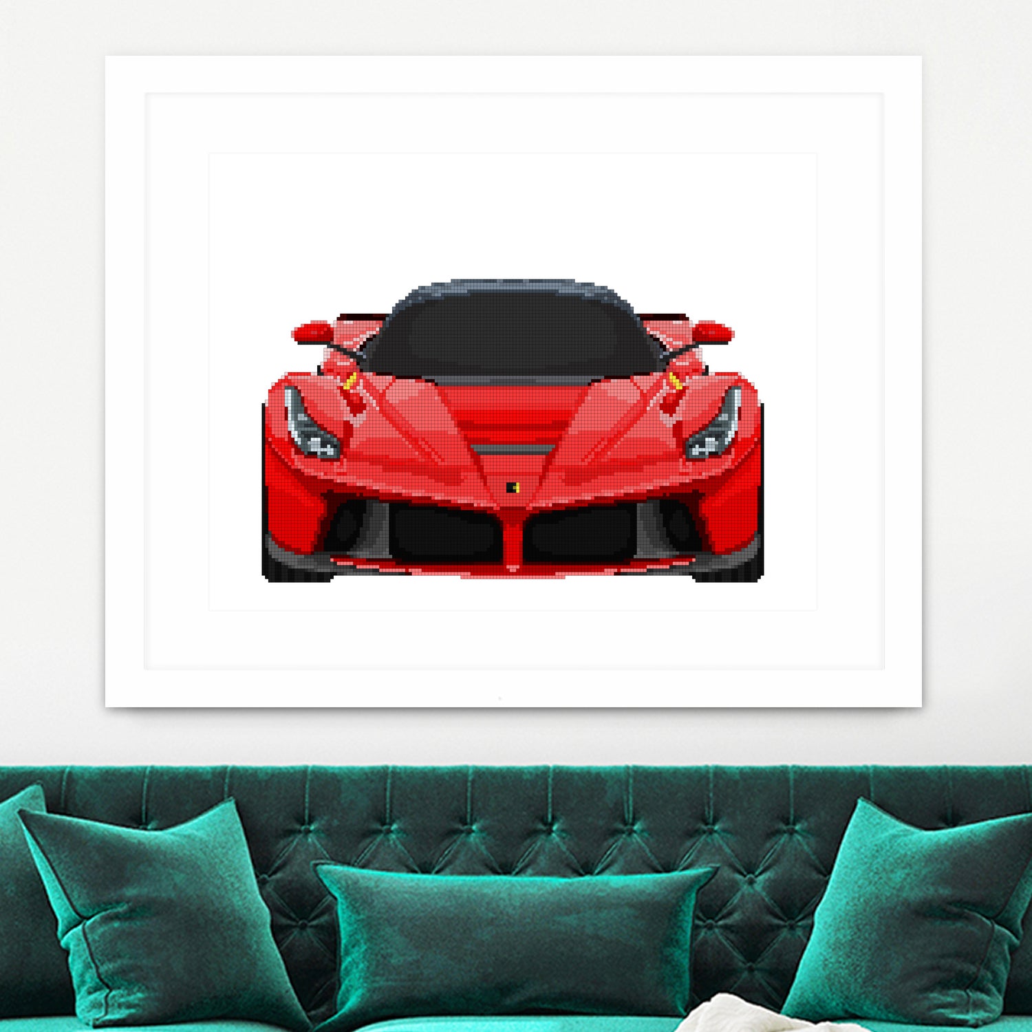 LaFerrari Mosaic by Cristian Mielu on GIANT ART - red digital drawing