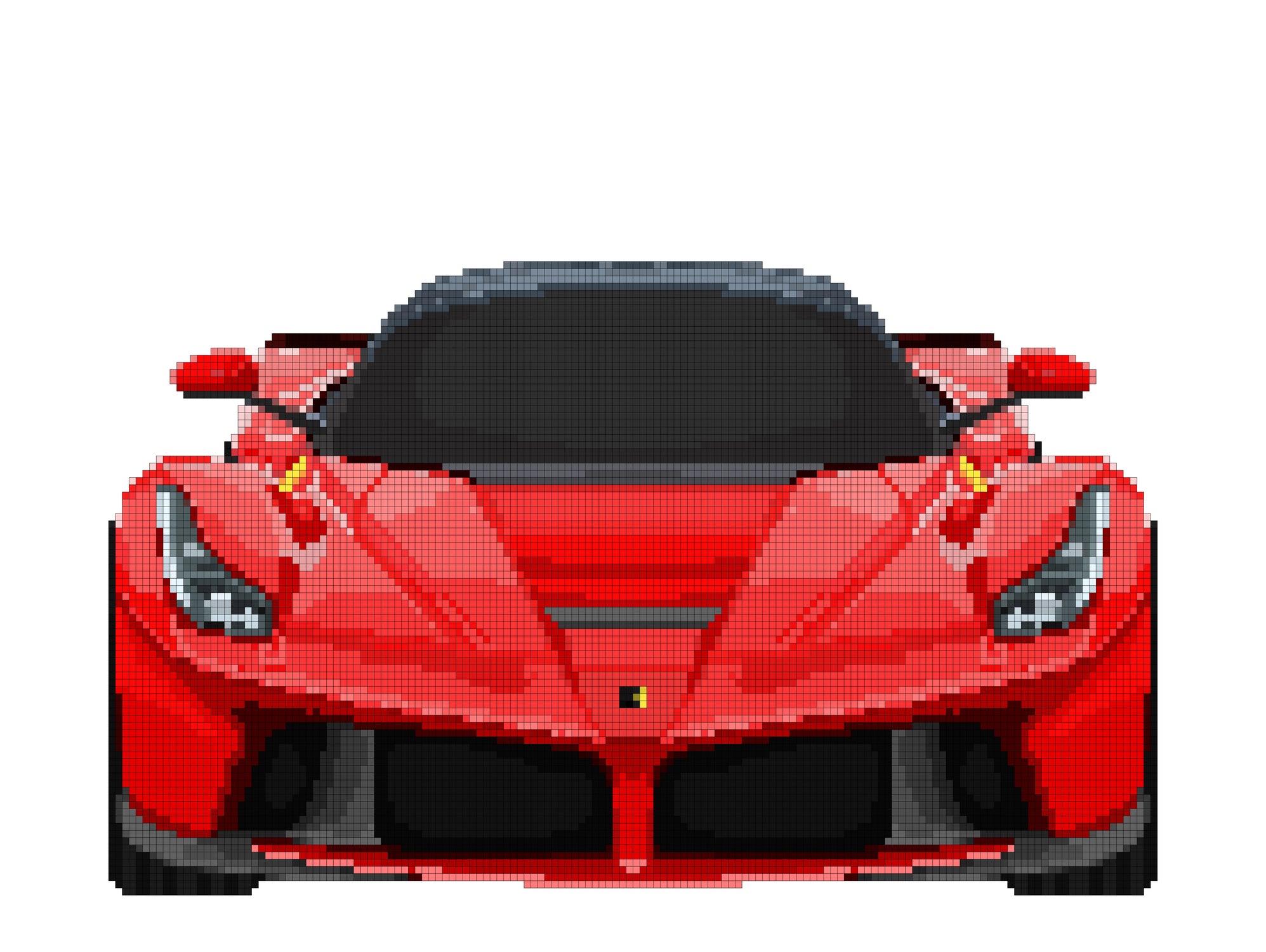 LaFerrari Mosaic by Cristian Mielu on GIANT ART - red digital drawing