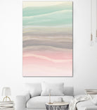 Pastel Watercolor Waves Abstract #1 #painting #decor #art by Anita & Bella Jantz on GIANT ART - pink digital painting