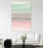 Pastel Watercolor Waves Abstract #1 #painting #decor #art by Anita & Bella Jantz on GIANT ART - pink digital painting