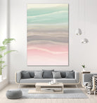 Pastel Watercolor Waves Abstract #1 #painting #decor #art by Anita & Bella Jantz on GIANT ART - pink digital painting