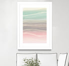 Pastel Watercolor Waves Abstract #1 #painting #decor #art by Anita & Bella Jantz on GIANT ART - pink digital painting