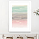 Pastel Watercolor Waves Abstract #1 #painting #decor #art by Anita & Bella Jantz on GIANT ART - pink digital painting