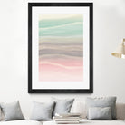 Pastel Watercolor Waves Abstract #1 #painting #decor #art by Anita & Bella Jantz on GIANT ART - pink digital painting