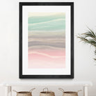 Pastel Watercolor Waves Abstract #1 #painting #decor #art by Anita & Bella Jantz on GIANT ART - pink digital painting