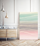 Pastel Watercolor Waves Abstract #1 #painting #decor #art by Anita & Bella Jantz on GIANT ART - pink digital painting