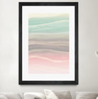 Pastel Watercolor Waves Abstract #1 #painting #decor #art by Anita & Bella Jantz on GIANT ART - pink digital painting