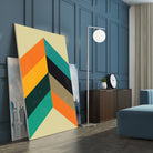 Mid Century Chevron by Studio North on GIANT ART - orange digital drawing