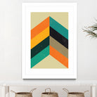 Mid Century Chevron by Studio North on GIANT ART - orange digital drawing