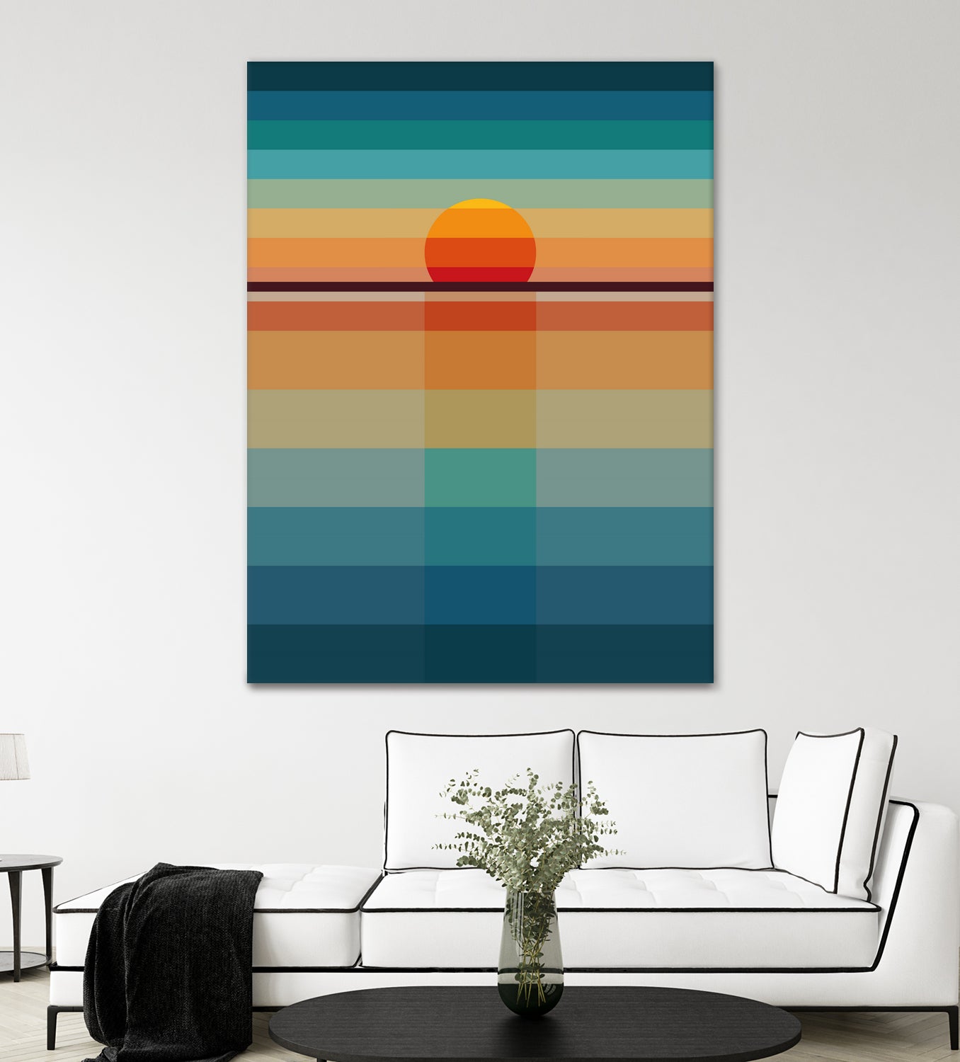 Geometric Sunset by Roland Bánrévi on GIANT ART - yellow vector illustration