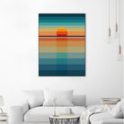 Geometric Sunset by Roland Bánrévi on GIANT ART - yellow vector illustration