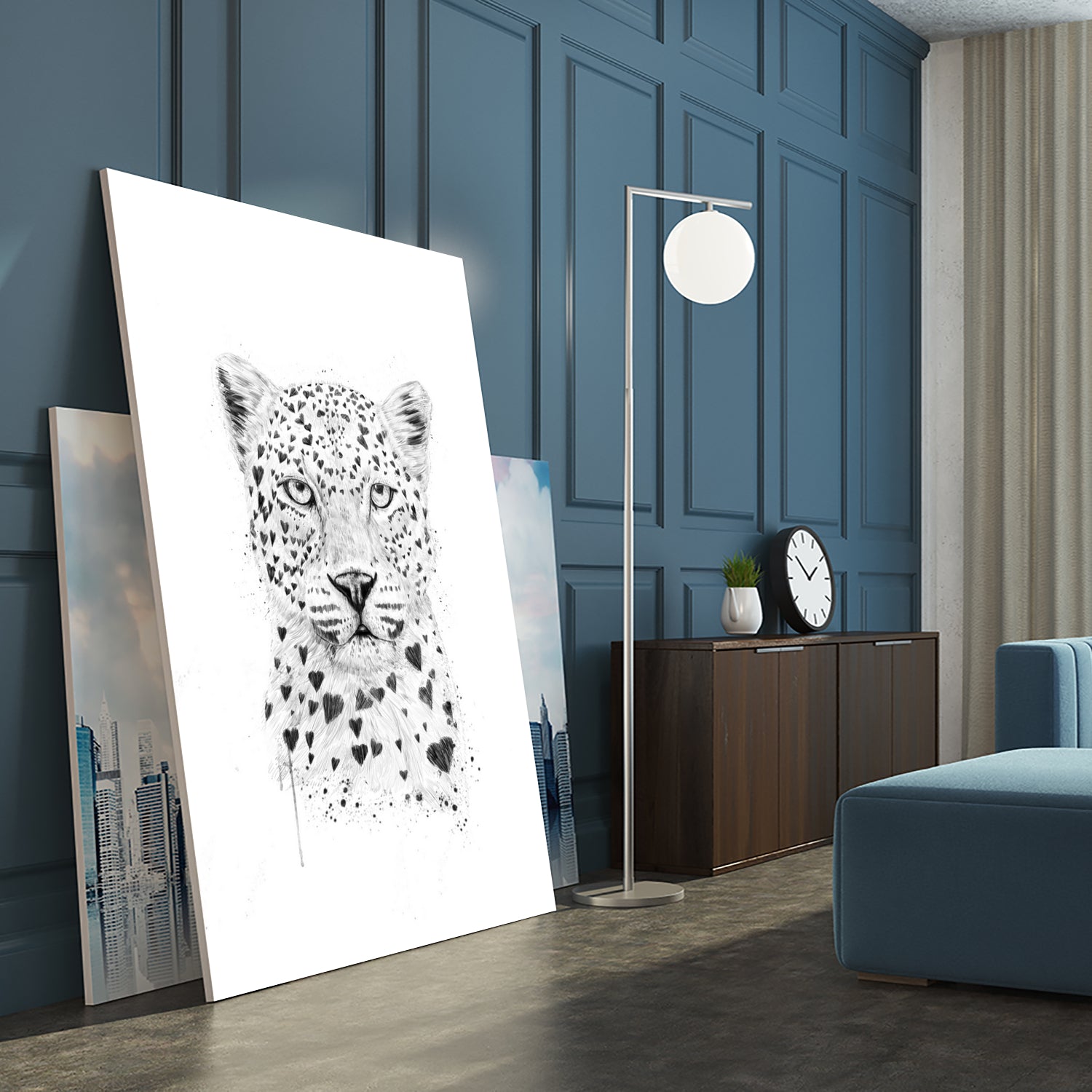 Lovely leopard by Solti Balázs on GIANT ART - white digital drawing