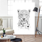 Lovely leopard by Solti Balázs on GIANT ART - white digital drawing