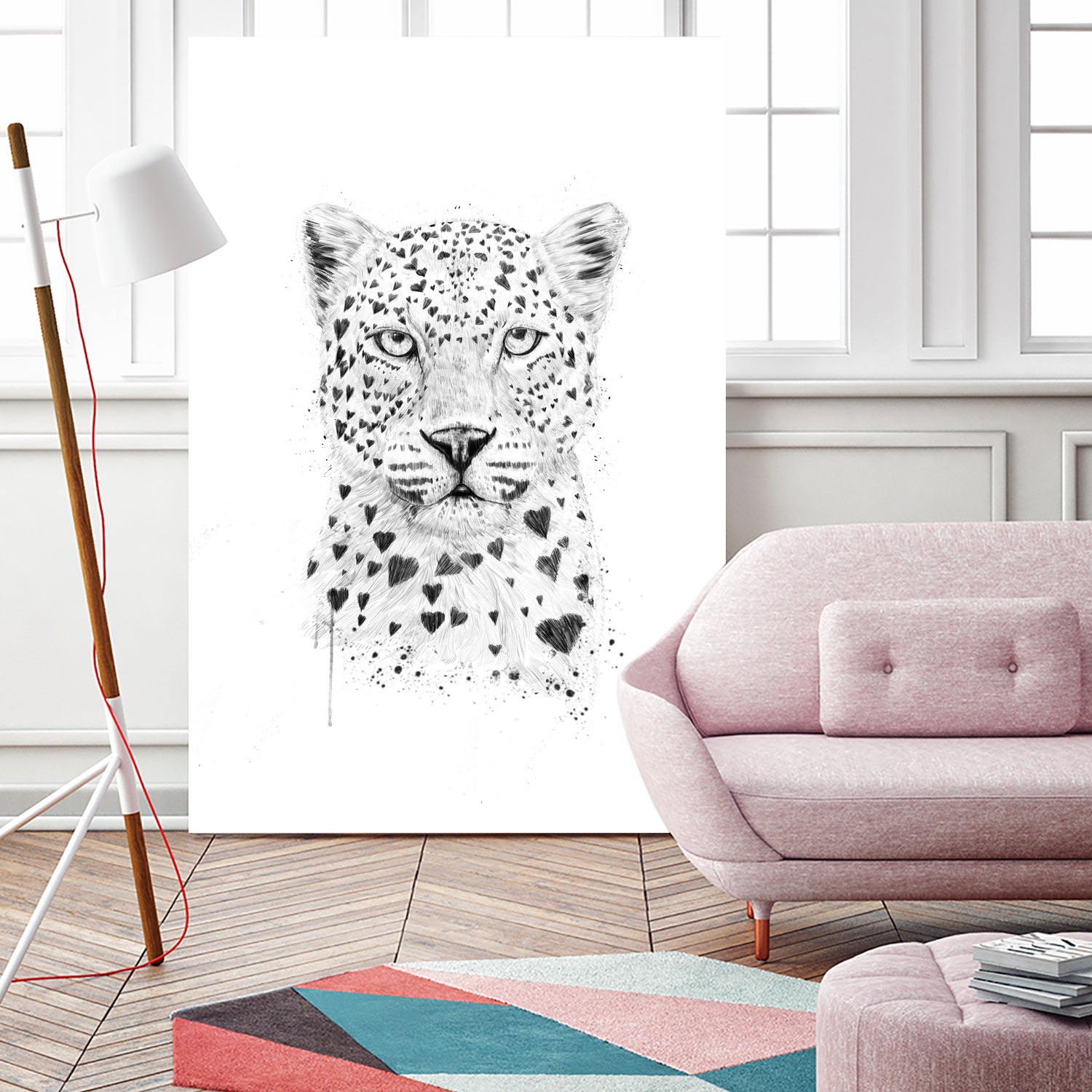 Lovely leopard by Solti Balázs on GIANT ART - white digital drawing