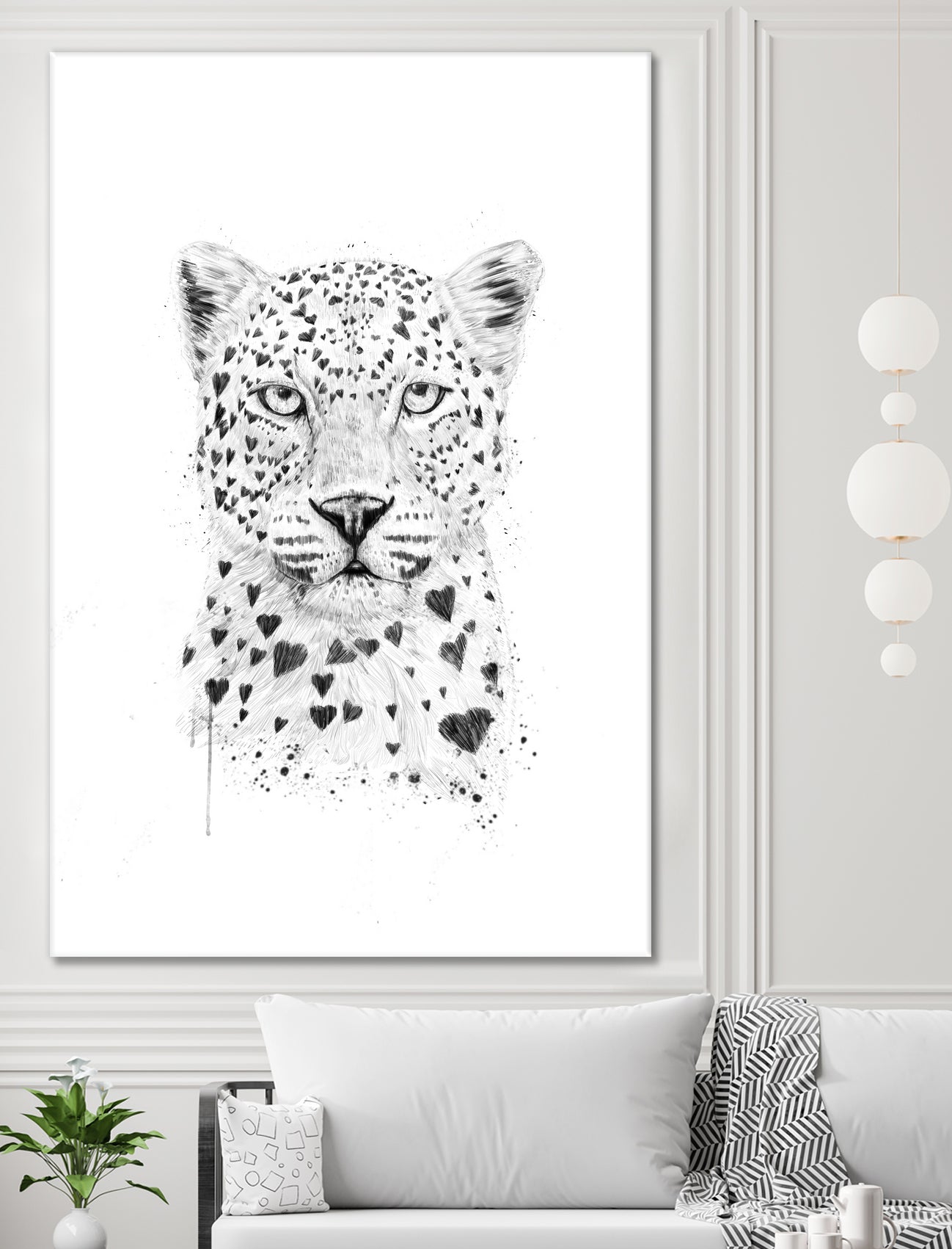 Lovely leopard by Solti Balázs on GIANT ART - white digital drawing