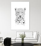 Lovely leopard by Solti Balázs on GIANT ART - white digital drawing