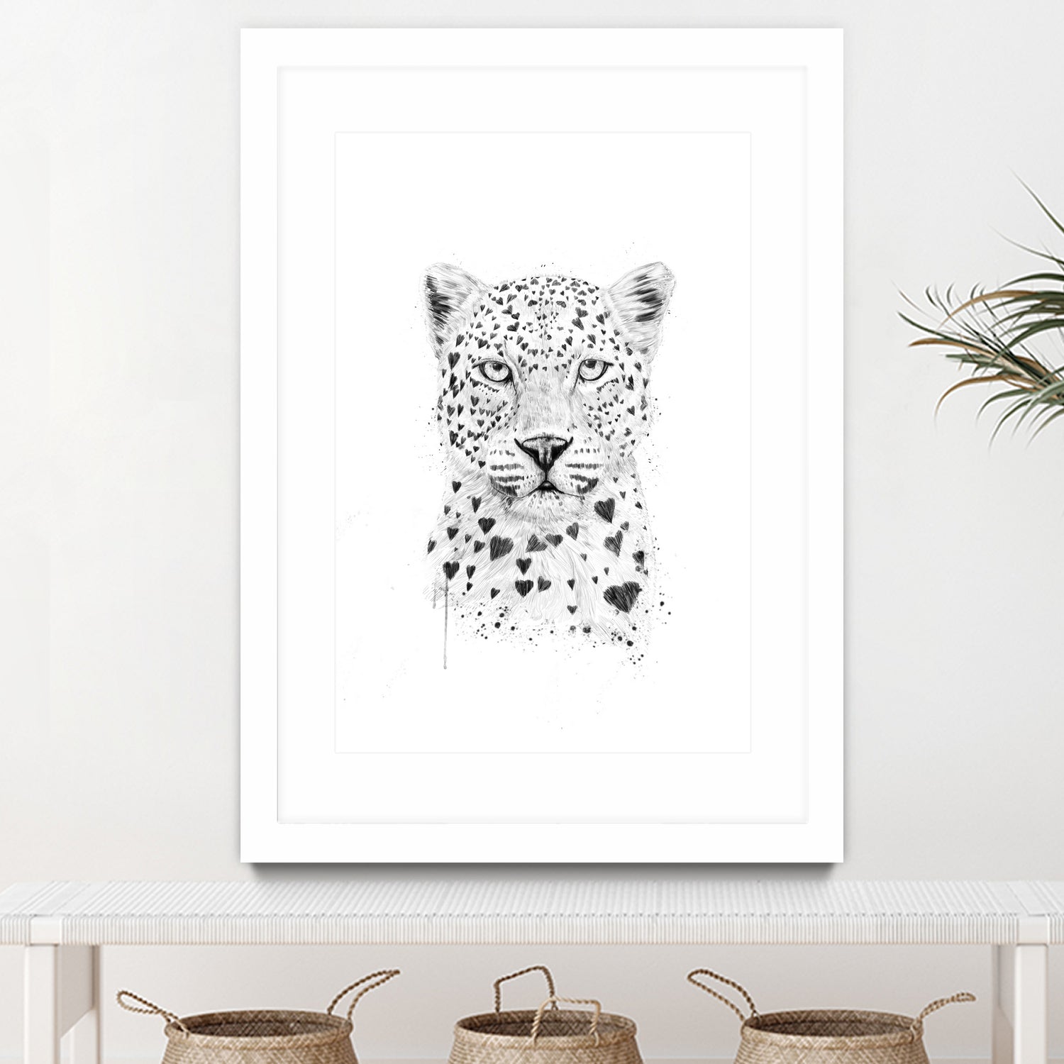 Lovely leopard by Solti Balázs on GIANT ART - white digital drawing