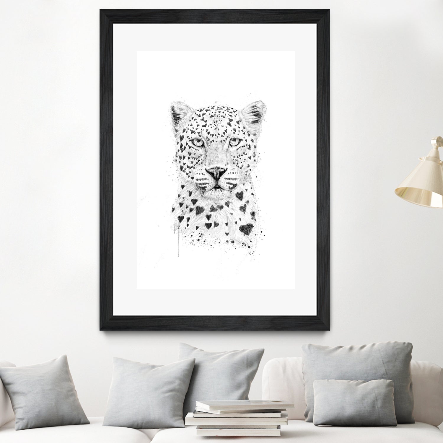 Lovely leopard by Solti Balázs on GIANT ART - white digital drawing