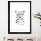 Lovely leopard by Solti Balázs on GIANT ART - white digital drawing