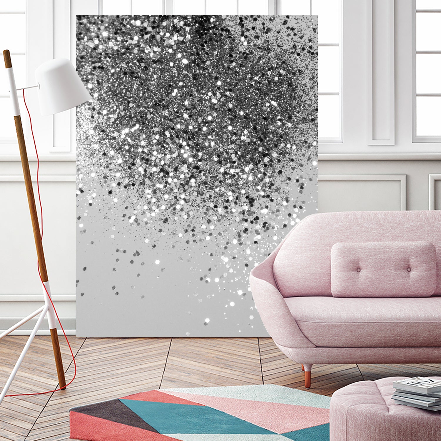 Soft Silver Gray Glitter #1 (Faux Glitter - Photography) by Anita & Bella Jantz on GIANT ART - gray photo illustration