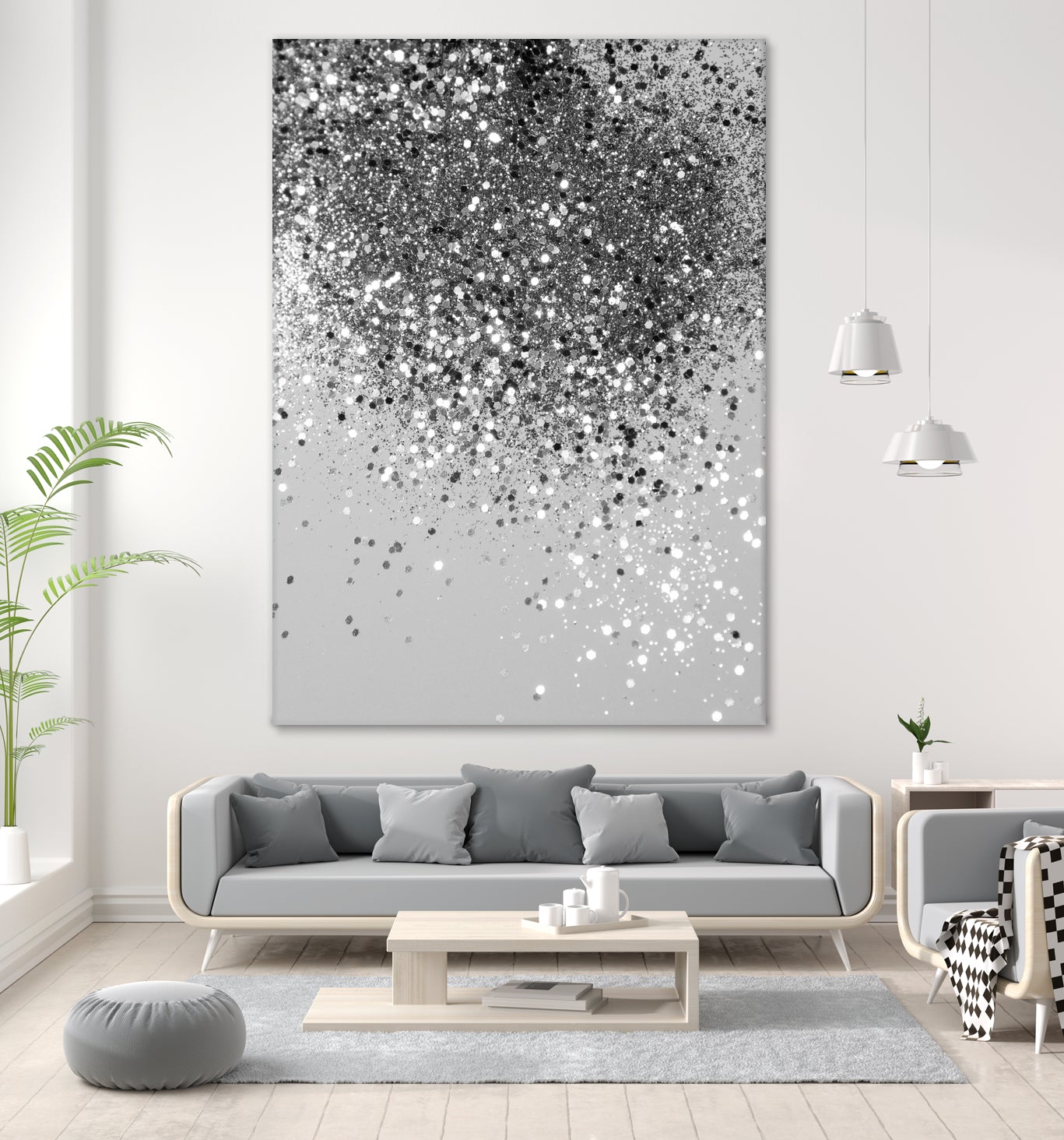 Soft Silver Gray Glitter #1 (Faux Glitter - Photography) by Anita & Bella Jantz on GIANT ART - gray photo illustration