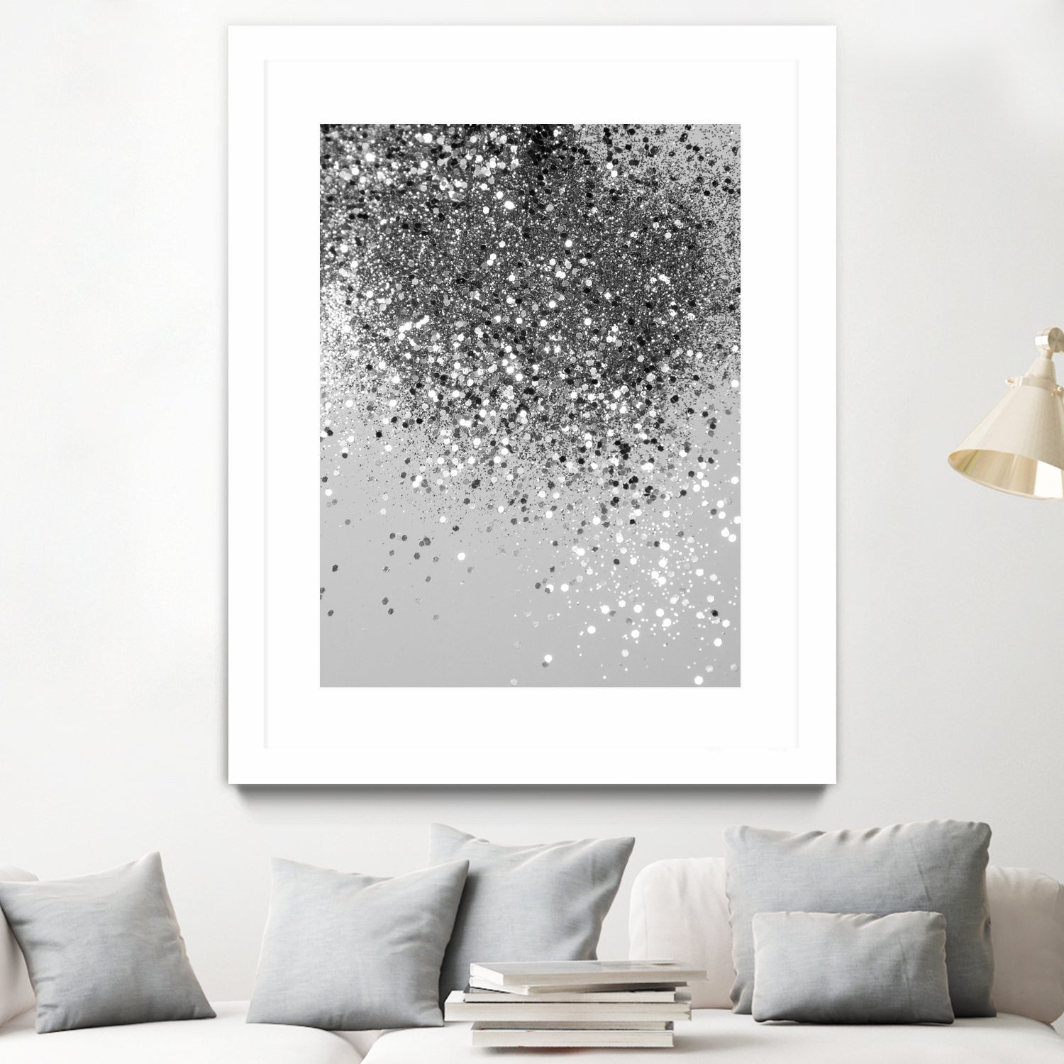 Soft Silver Gray Glitter #1 (Faux Glitter - Photography) by Anita & Bella Jantz on GIANT ART - gray photo illustration