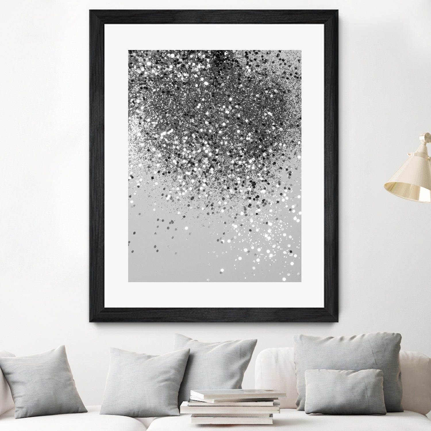 Soft Silver Gray Glitter #1 (Faux Glitter - Photography) by Anita & Bella Jantz on GIANT ART - gray photo illustration