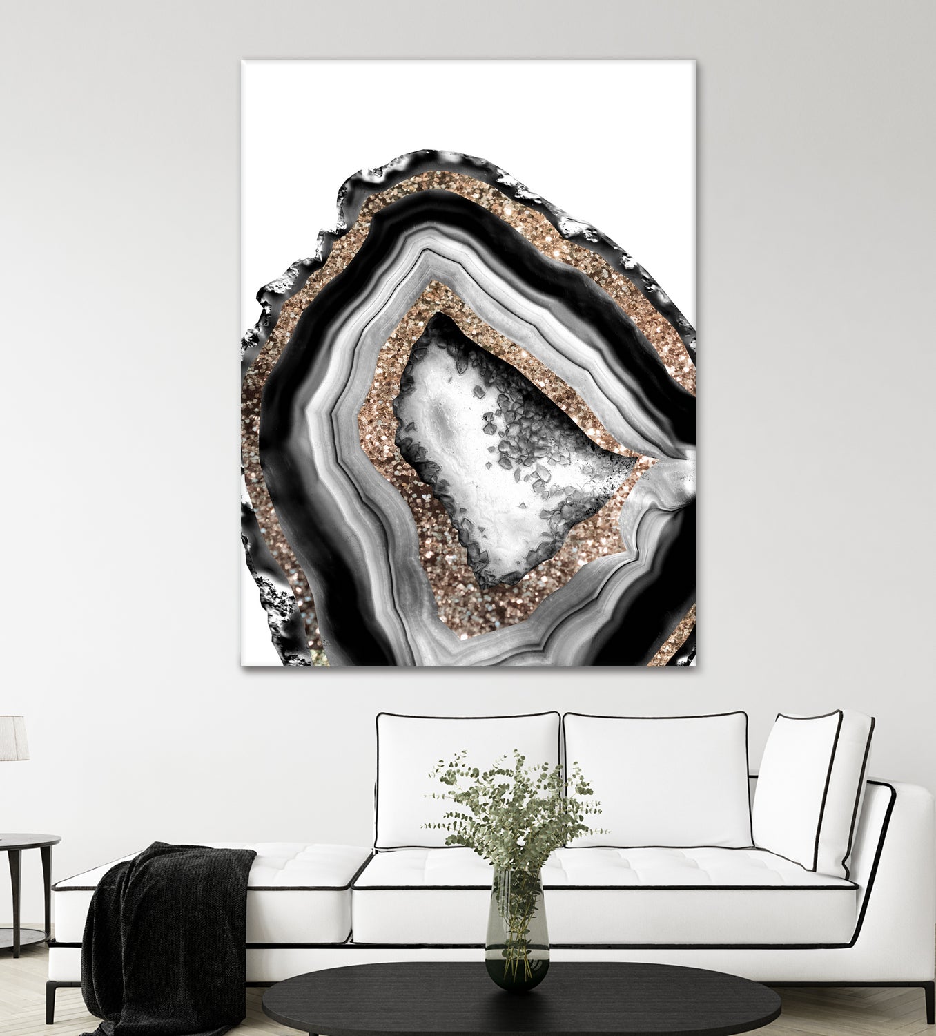 Agate Gold Glitter Glam #1 #gem #decor #art by Anita & Bella Jantz on GIANT ART - gray photo illustration