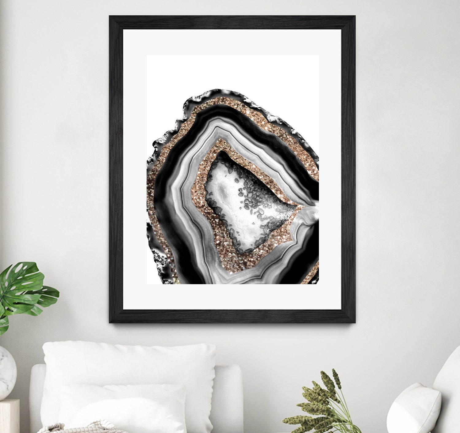 Agate Gold Glitter Glam #1 #gem #decor #art by Anita & Bella Jantz on GIANT ART - gray photo illustration