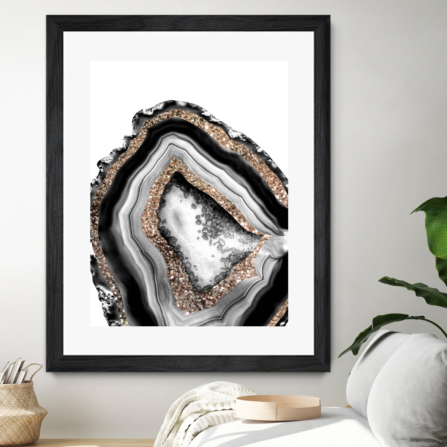 Agate Gold Glitter Glam #1 #gem #decor #art by Anita & Bella Jantz on GIANT ART - gray photo illustration