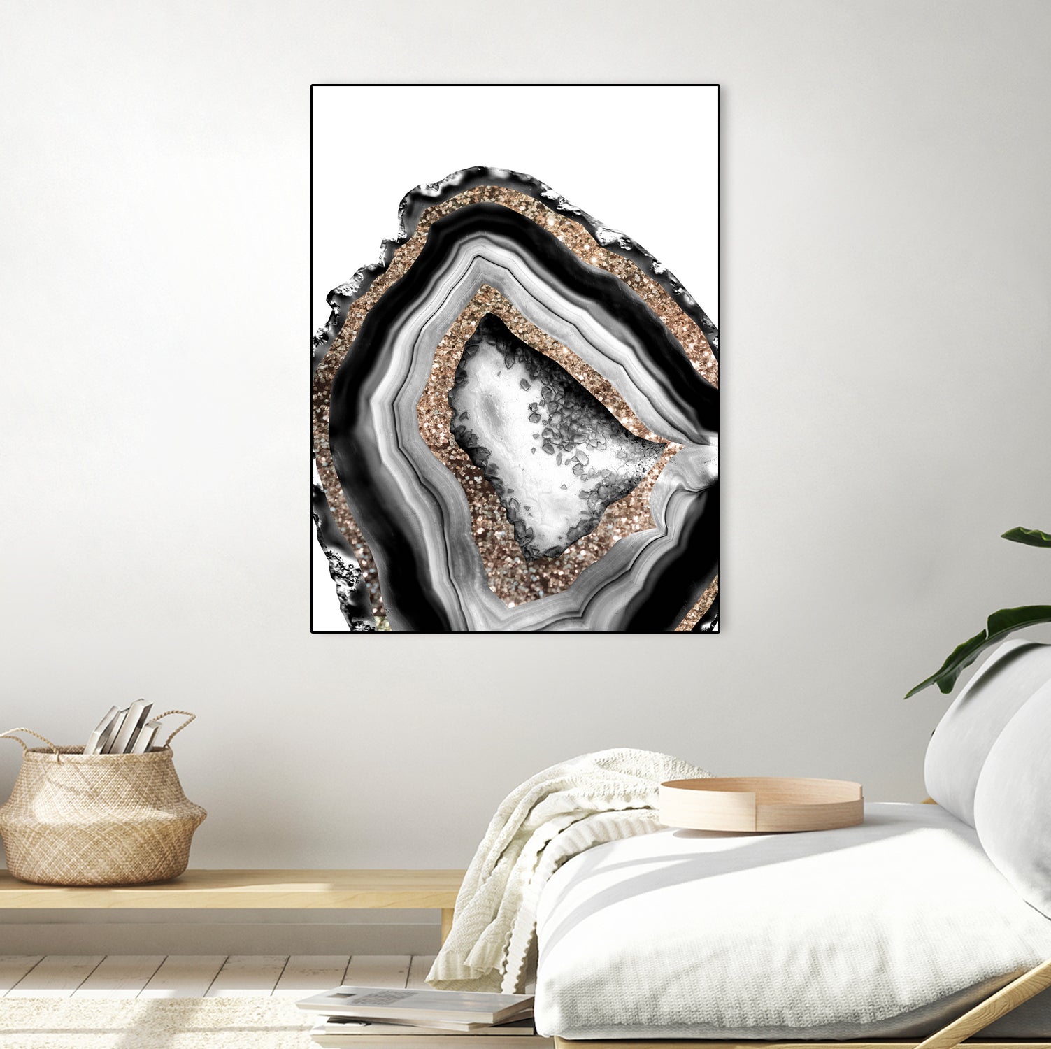 Agate Gold Glitter Glam #1 #gem #decor #art by Anita & Bella Jantz on GIANT ART - gray photo illustration